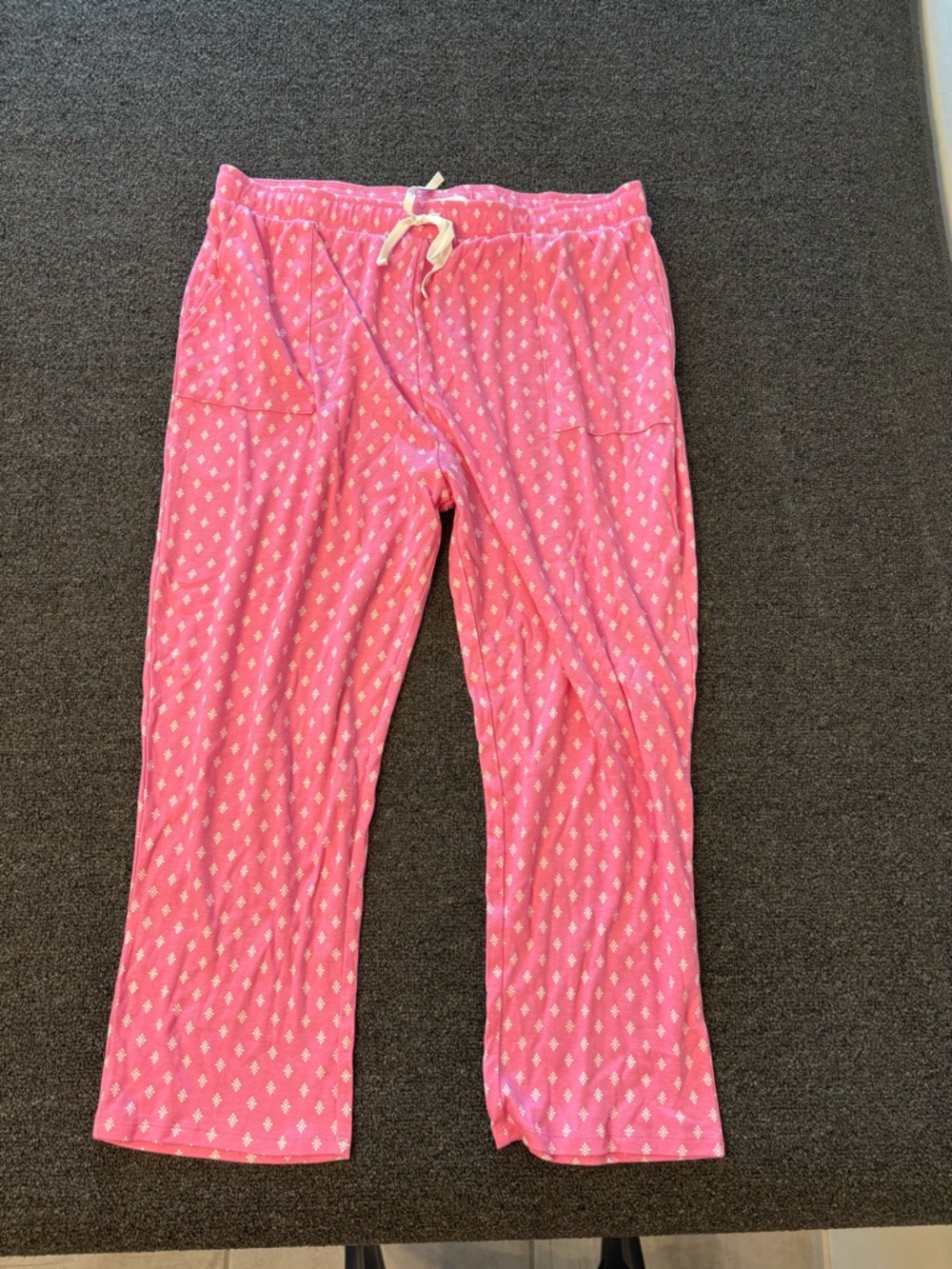 Pink Patterned Womens Pajama Set - Picture 3 of 4